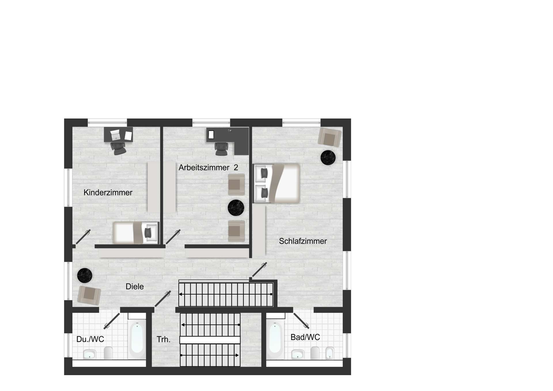 "Urbanes Refugium der Extraklasse – Ihr privates Stadthaus im Herzen des Kollwitzkiezes" - Grundriss 1 OG
